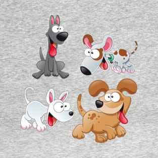 Funny Cartoon Dogs T-Shirt